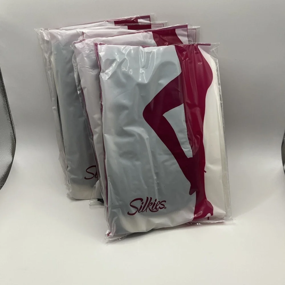 Lot of 5 New Pairs of Silkies Microfiber Trouser Socks Women Queen Size Black